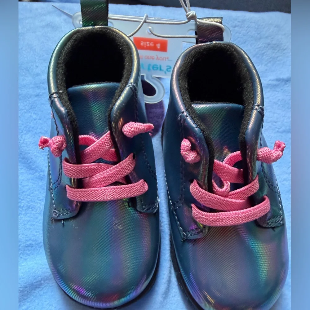 Carter's Size 4  Baby Girl Shoes with Pink Laces